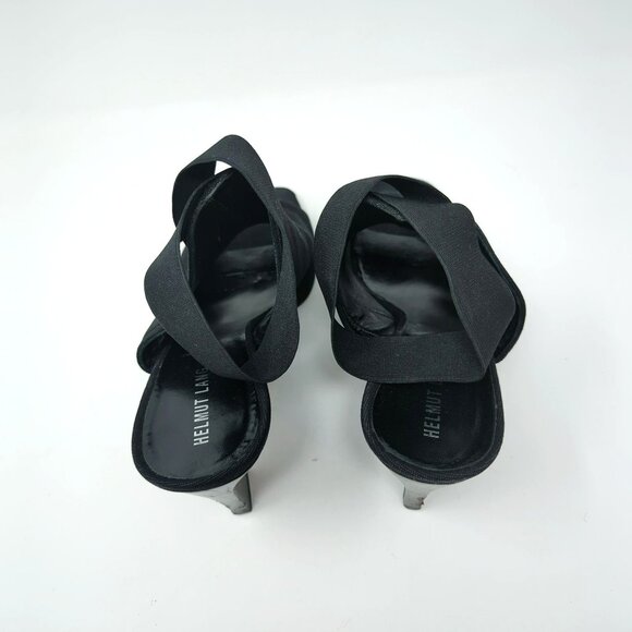 Vintage Helmut Lang Heels 9.5 Black Open Toe - Picture 7 of 13
